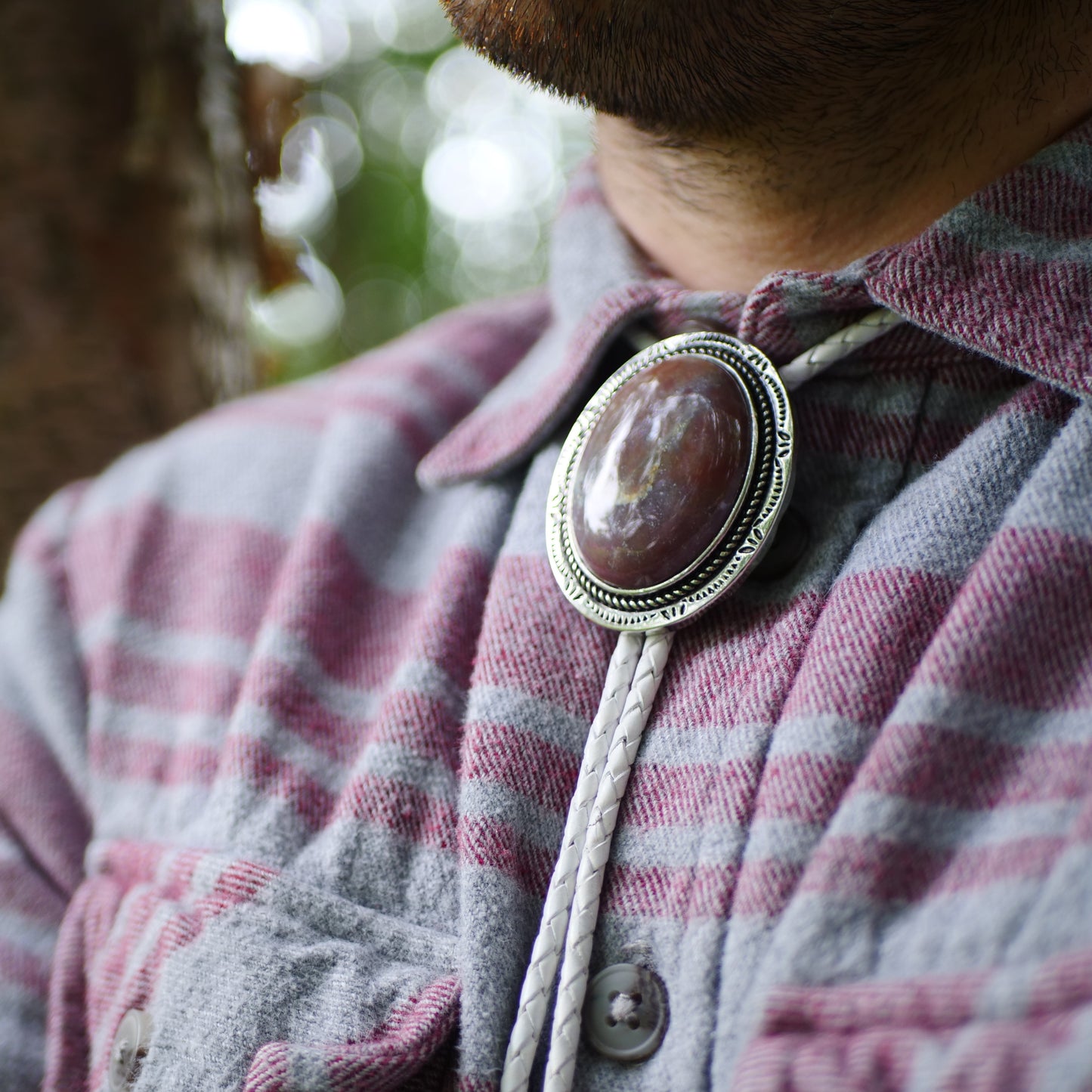 Agate Stone Bolo Tie