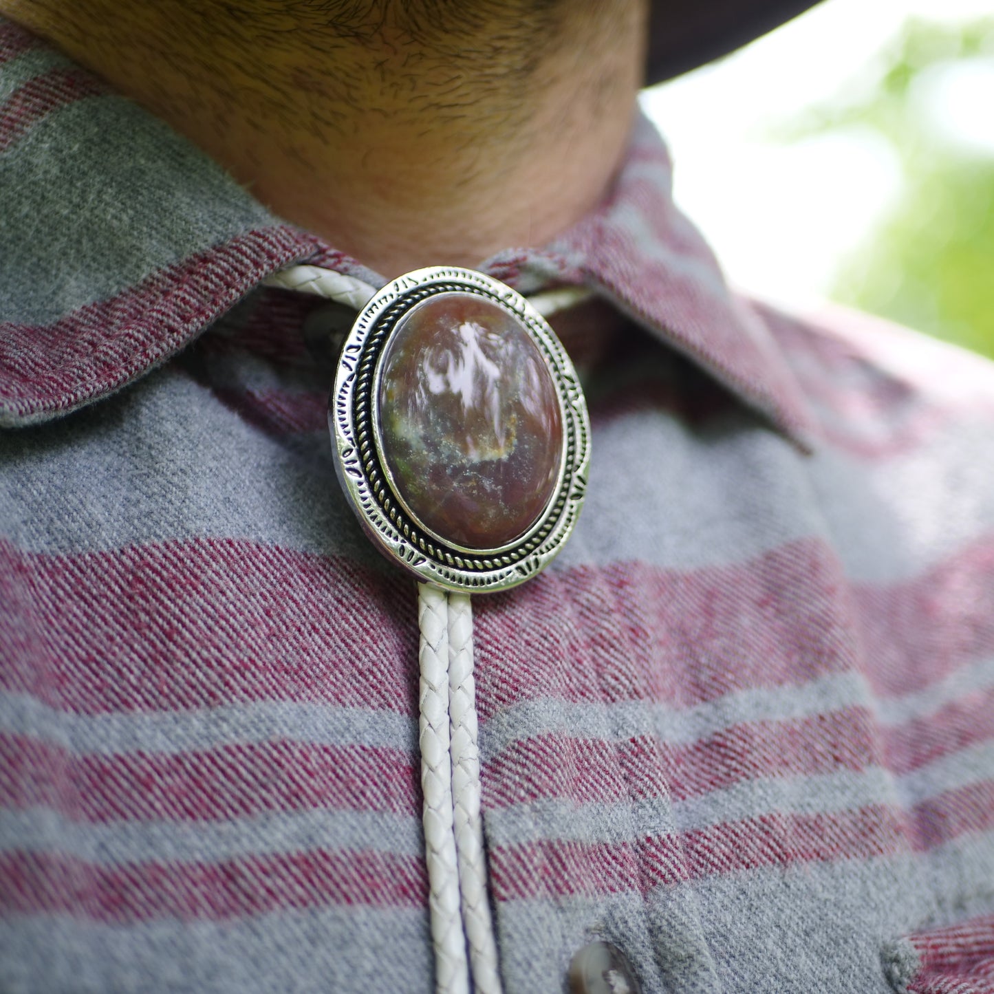 Agate Stone Bolo Tie
