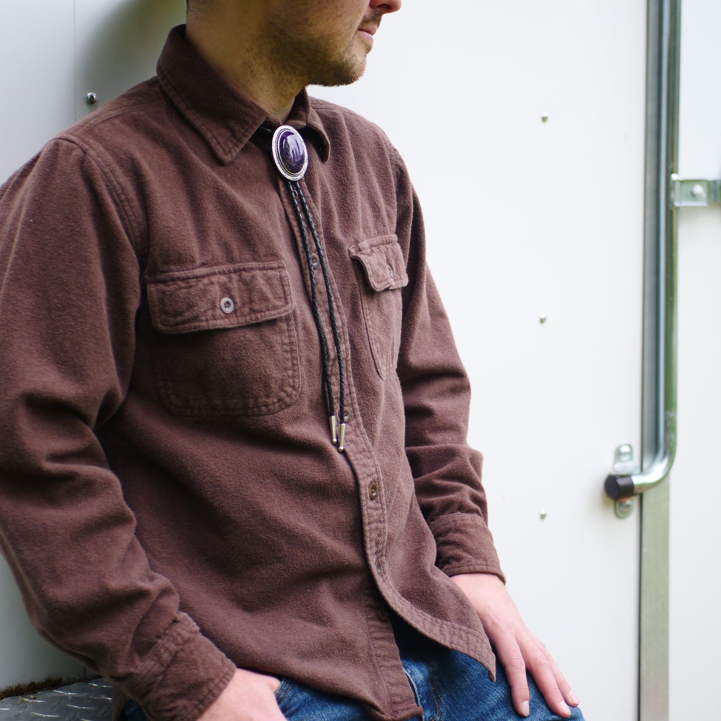 Amethyst Stone Bolo Tie