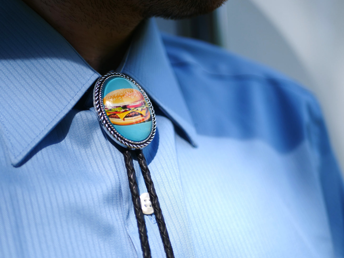 Cheeseburger Bolo Tie