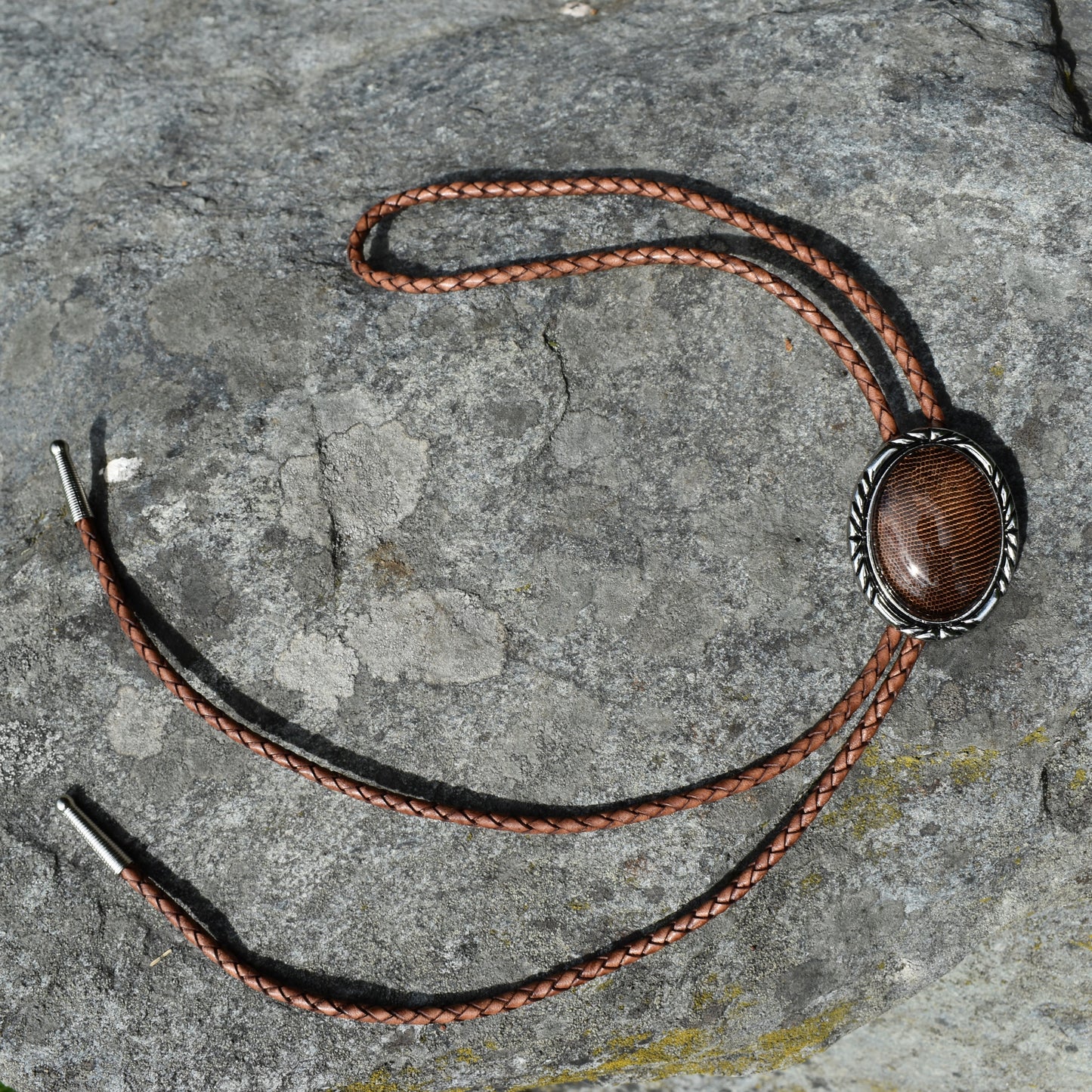 Lizard Bolo Tie | Brown Rugged Western Necktie