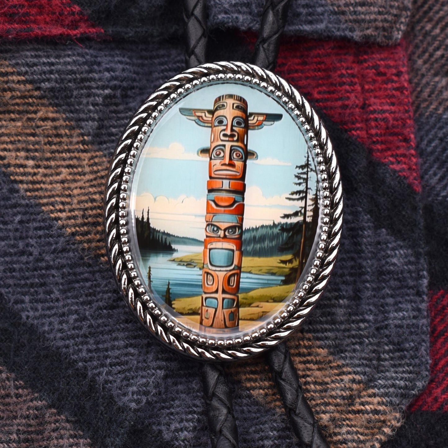 Totem Pole Bolo Tie | Northwest Pacific Coast Folk Art