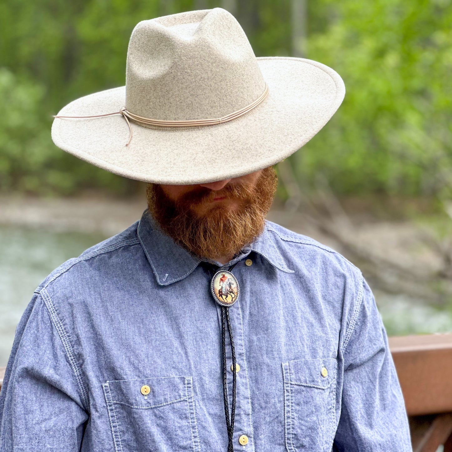 Horseback Cowboy Western Bolo Tie