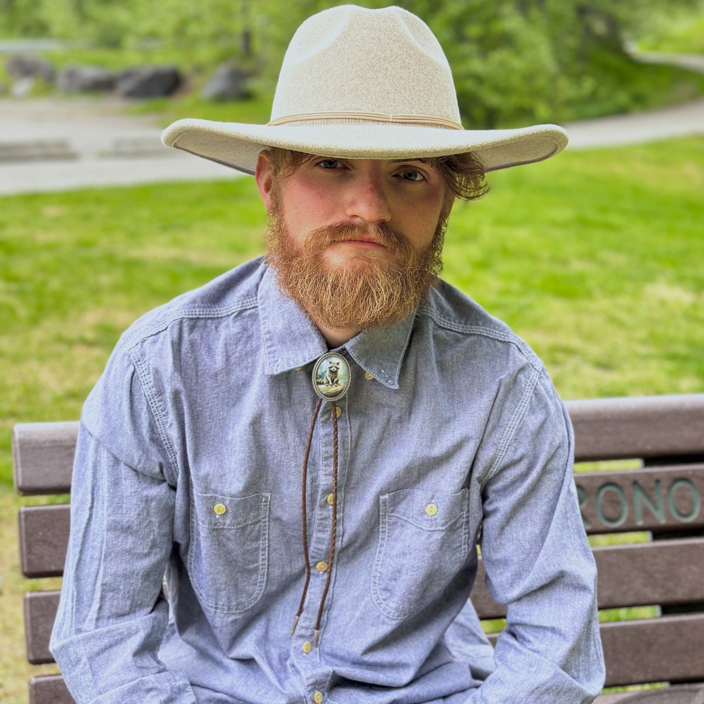 Raccoon Western Gifts for Men Bolo Tie