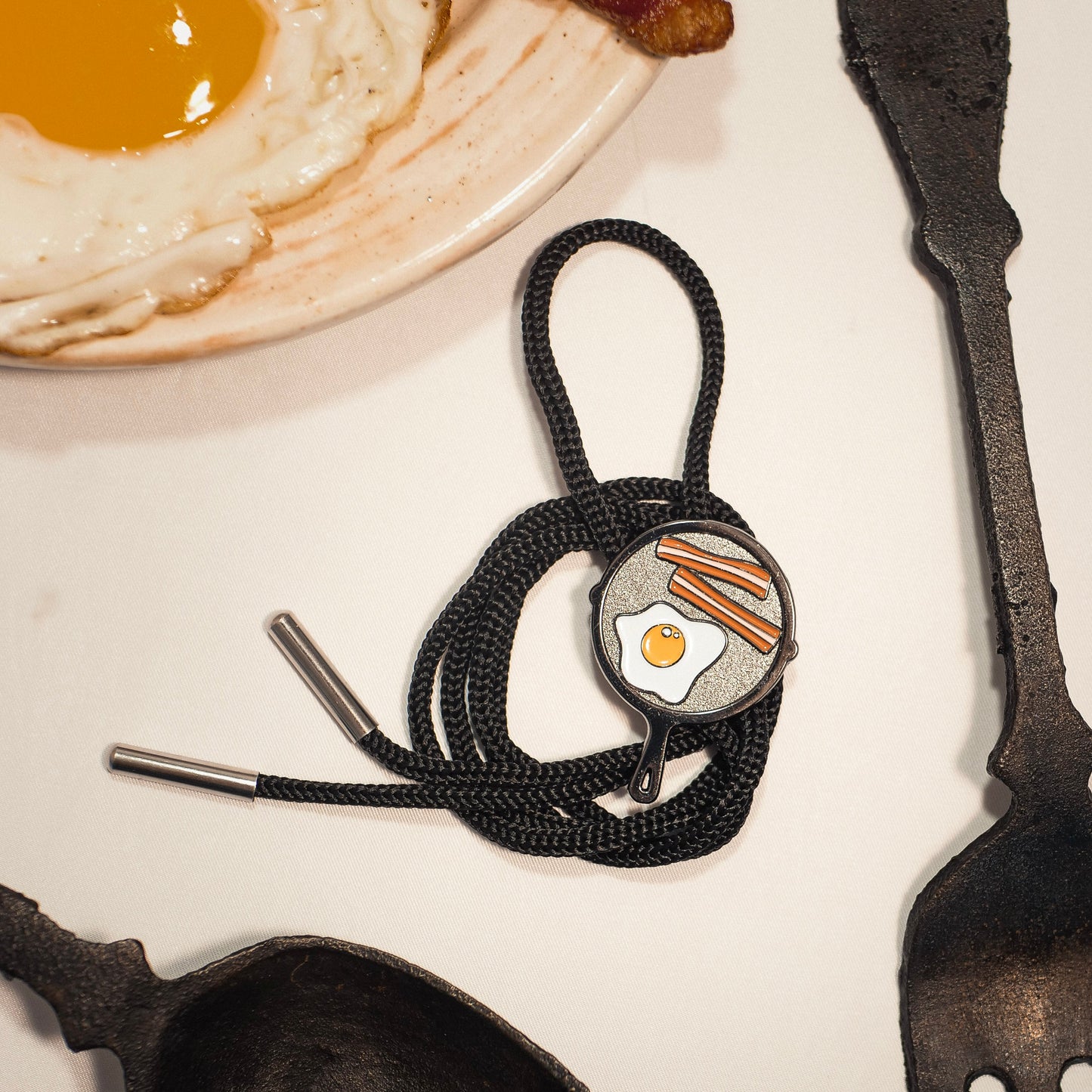 Eggs & Bacon Bolo Tie