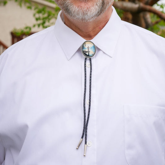 Fly Fishing Outdoorsy Trout Stream Bolo Tie