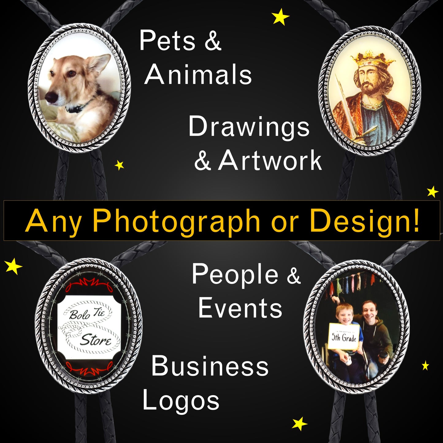 Custom Photo Bolo Ties