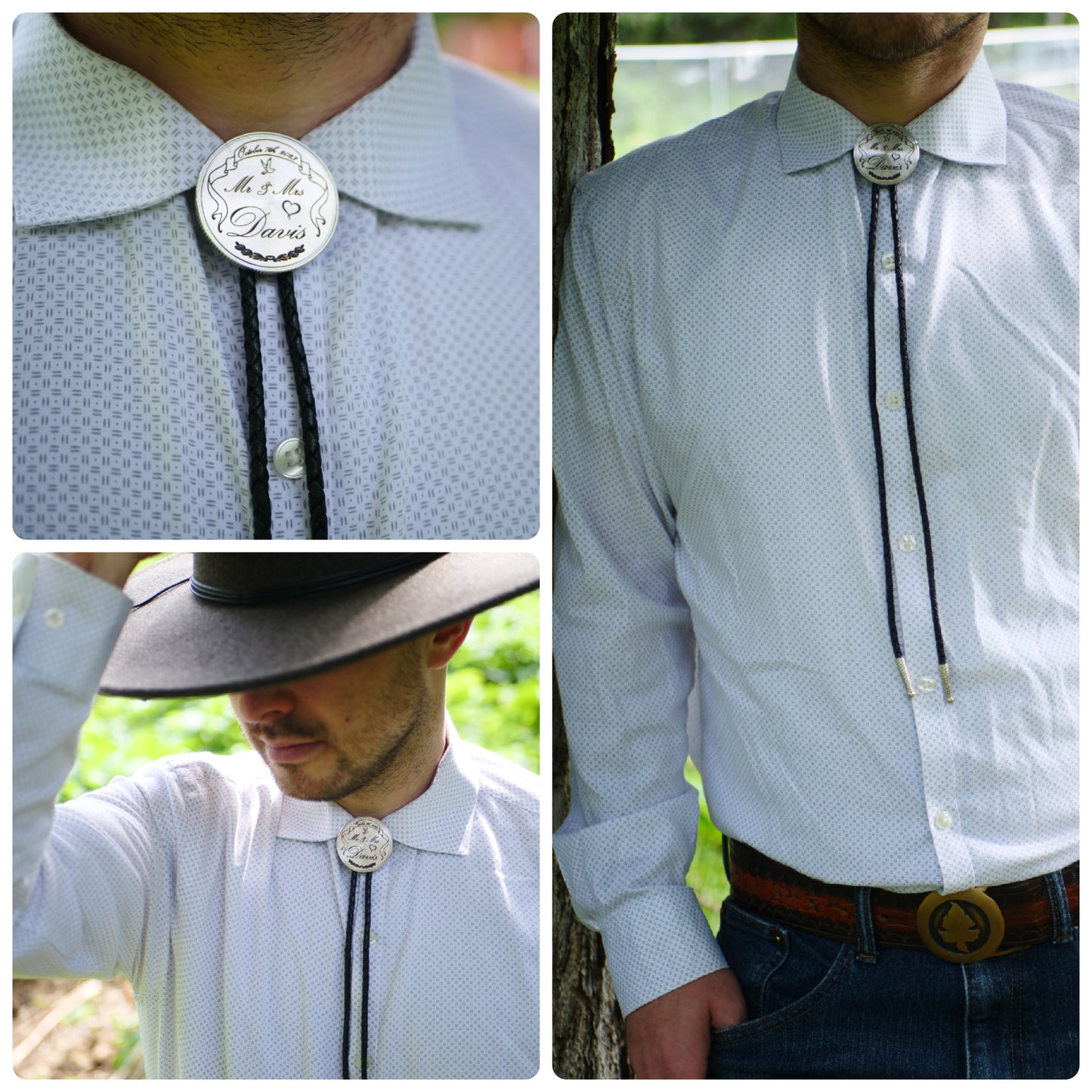Custom Wedding Bolo Tie (Groom)