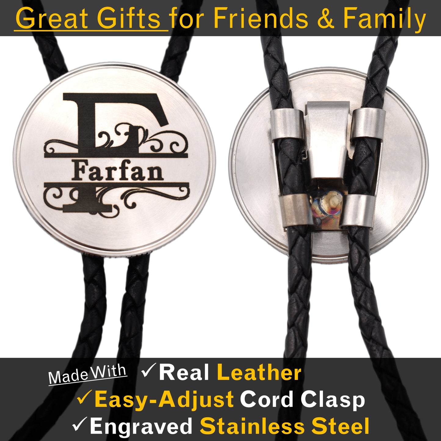 Monogram Name Bolo Tie