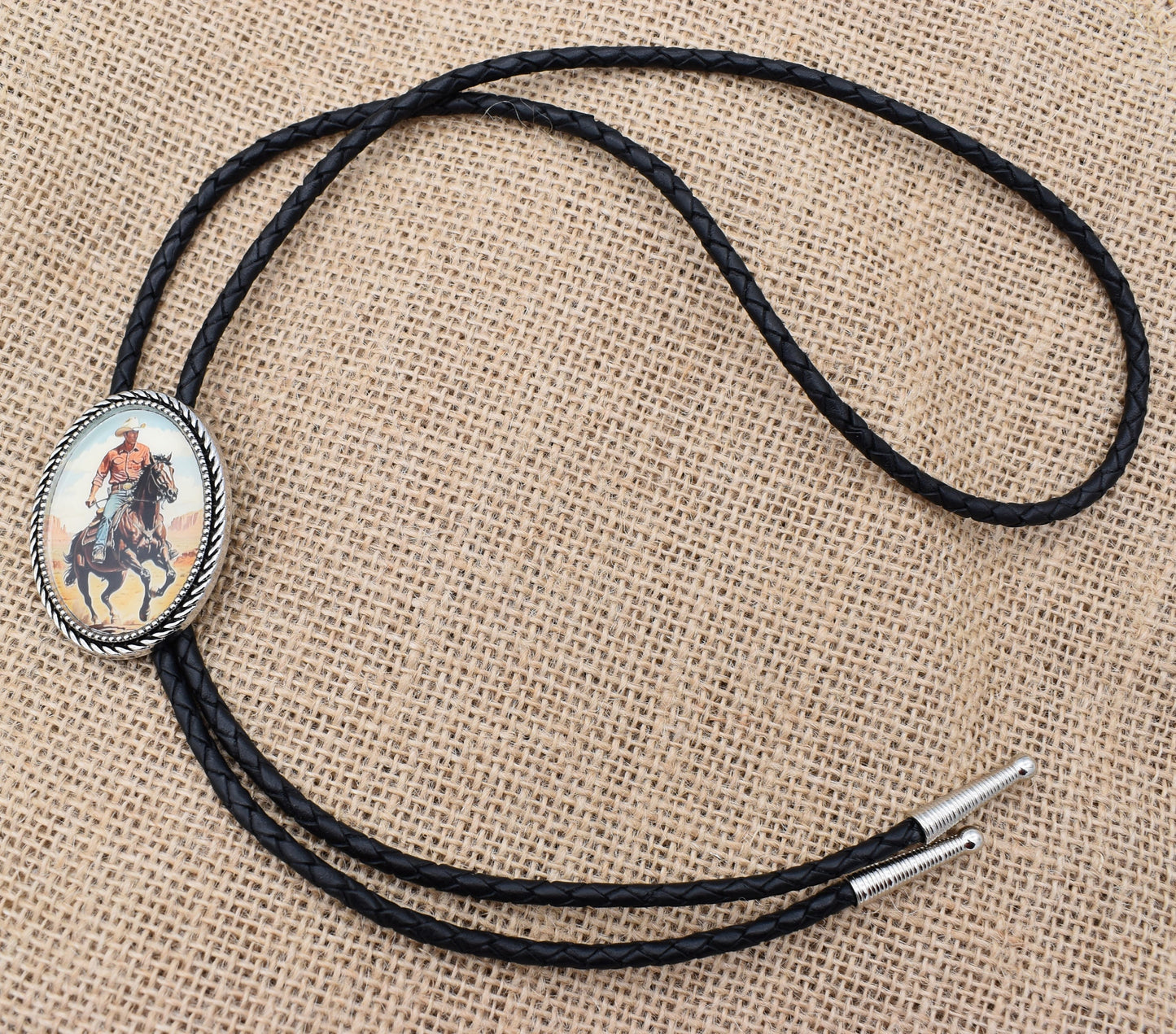 Horseback Cowboy Western Bolo Tie