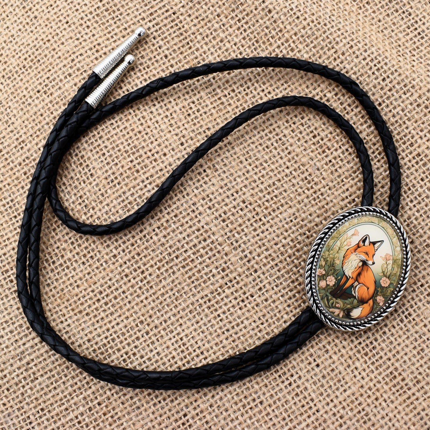 Fox Floral Noveau Bolo Tie