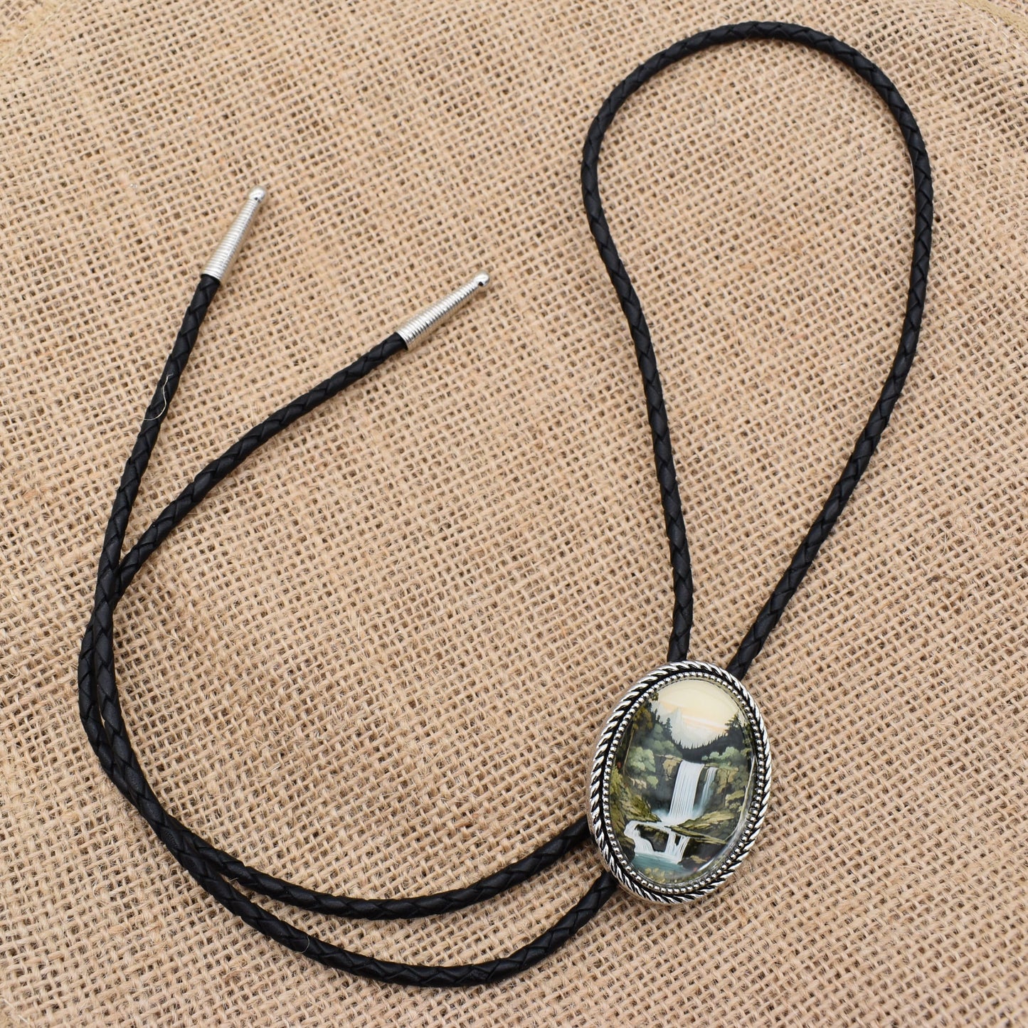 Waterfall Nature Lover Camping Bolo Tie