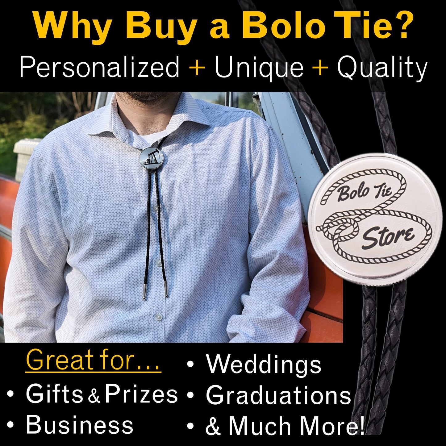 Pet Portrait Bolo Tie