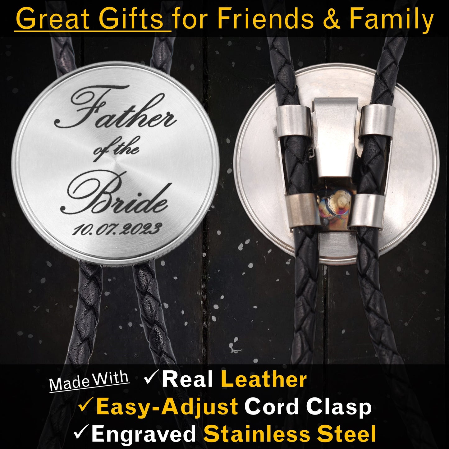 Custom Wedding Bolo Tie (Father of the Bride)