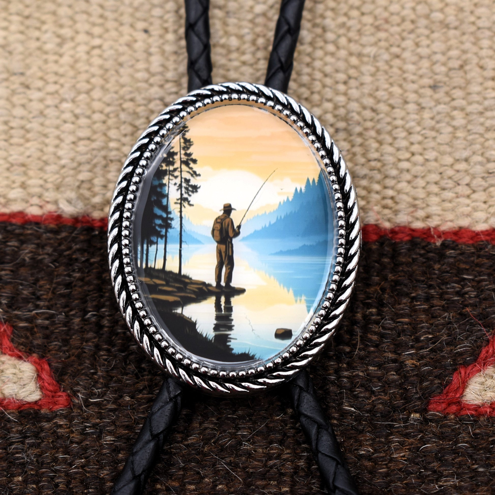 western wedding tie,handmade bolo tie,bola string bolo tie,western lariat bolo,mens bolo tie man,womens ladies bolo,custom personalized,black tie brown tie,fishing belt buckle,fishing bolo tie,fly fishing bolo,trout fishing bolo,hook lure creel