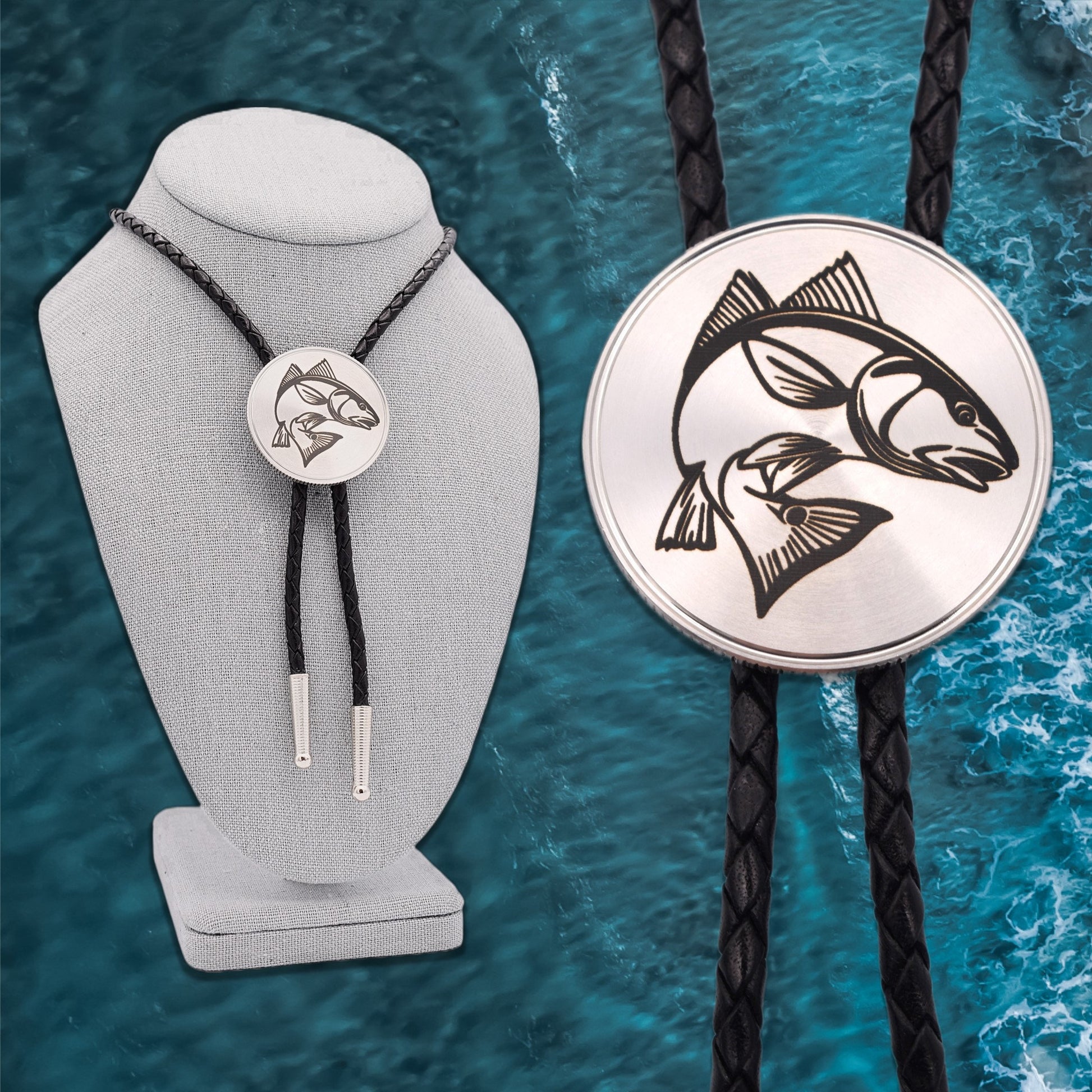 Bolo Tie,oyster clam shell,Cowboy wedding tie,bayou swamp,western bolo tie,redfish fishing,red drum fish,coastal inlet water,saltwater fishing,fly fishing men,red snapper fish,tripletail fishing,texas fishing