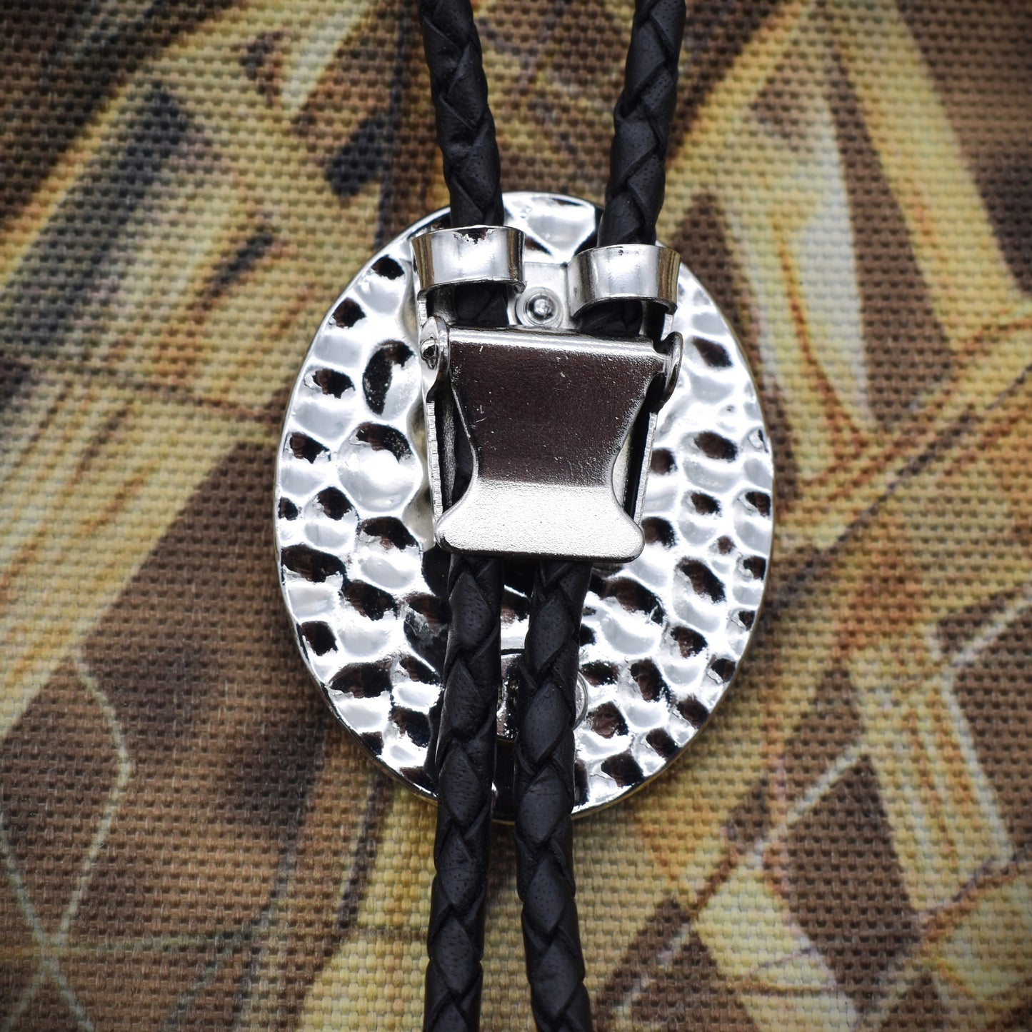 Deer Buck Black Tie Handsome Bolo Tie
