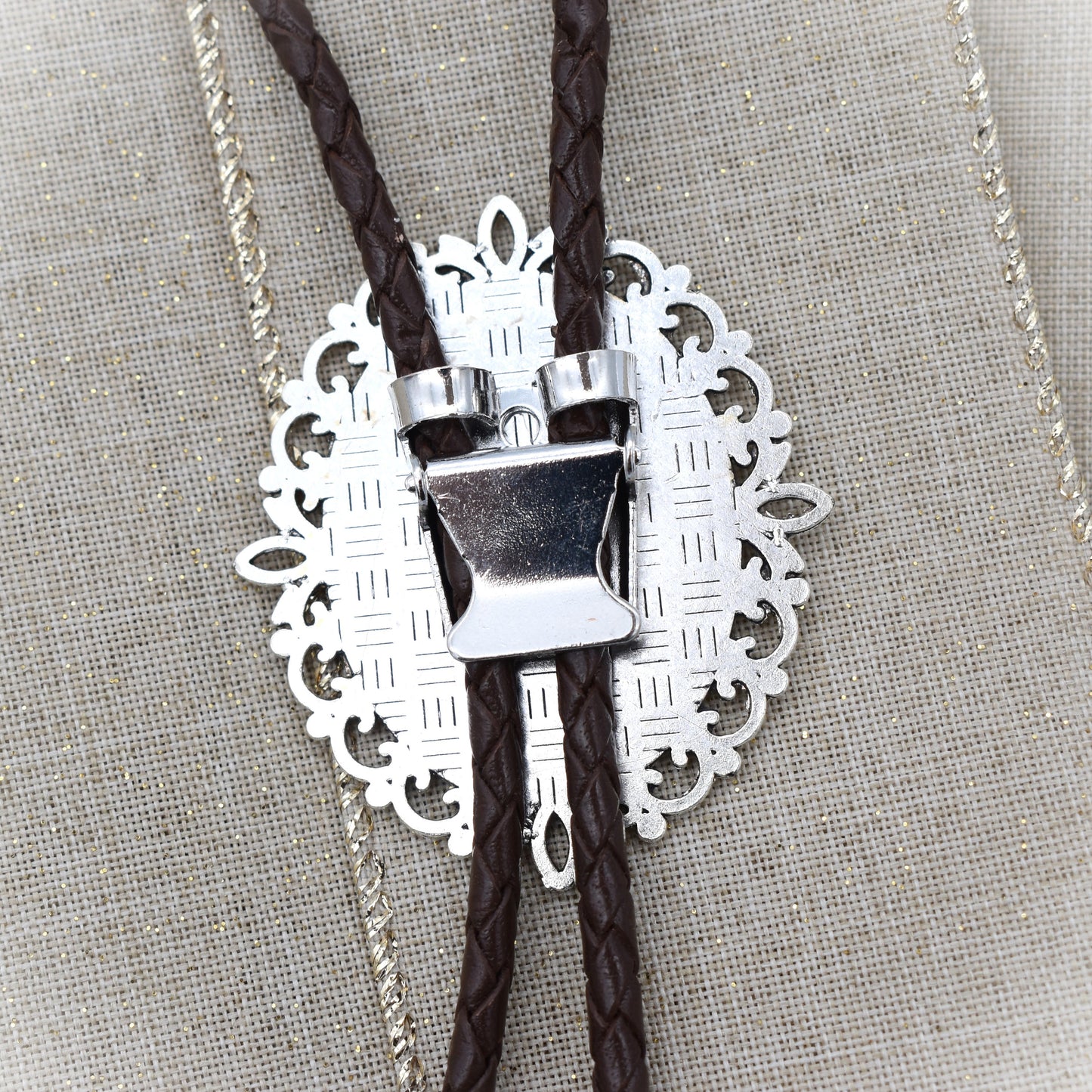 Moth Bohemian Floral Boho Bolo Tie