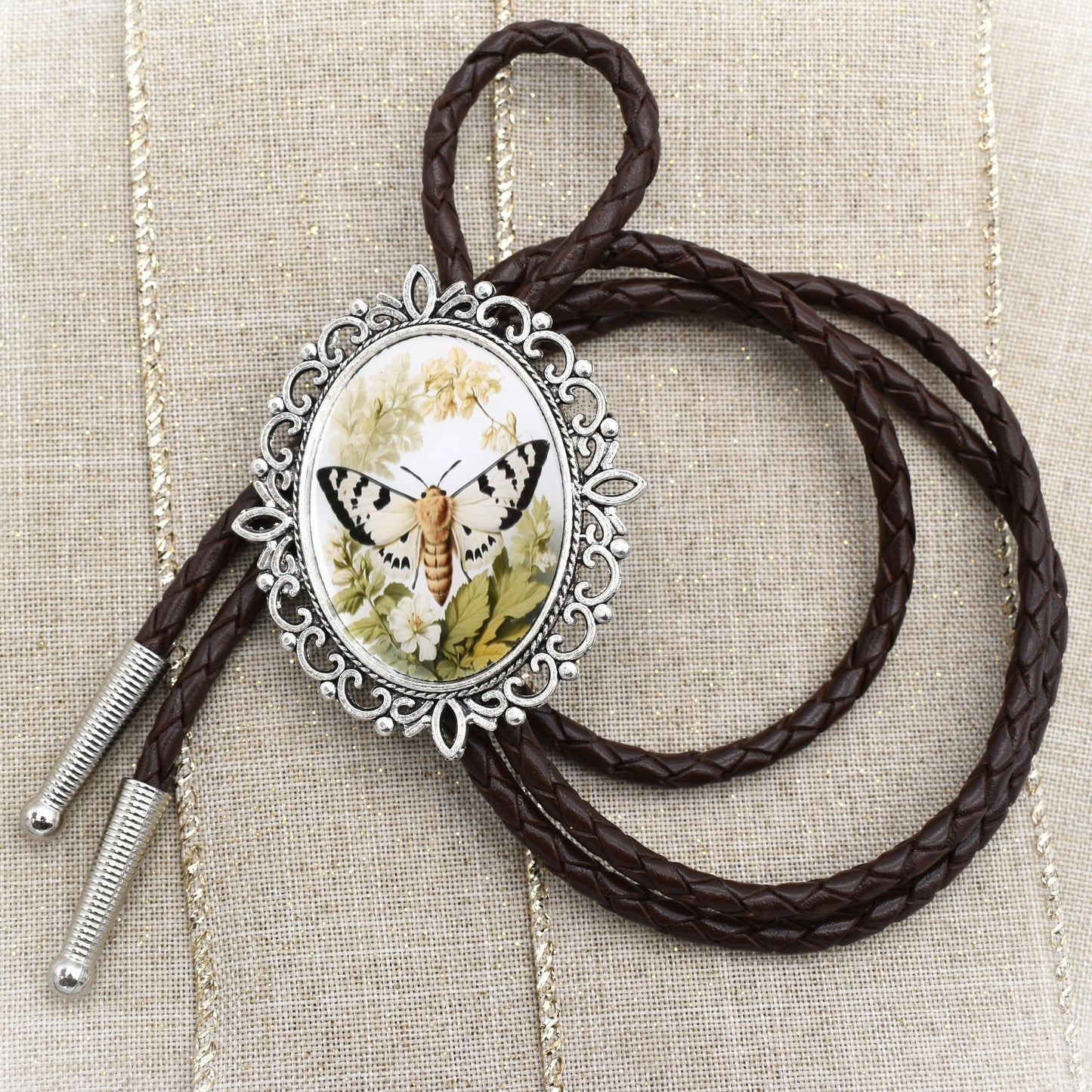 handmade bolo tie,western lariat bolo,womens ladies bolo,hippie boho bolo,whimsical moth bolo,floral garden art,hippy hippie boho,avant garde,art noveau design,cute bolo tie,bolo tie bolo ties,butterfly firefly,beyonce bolo tie