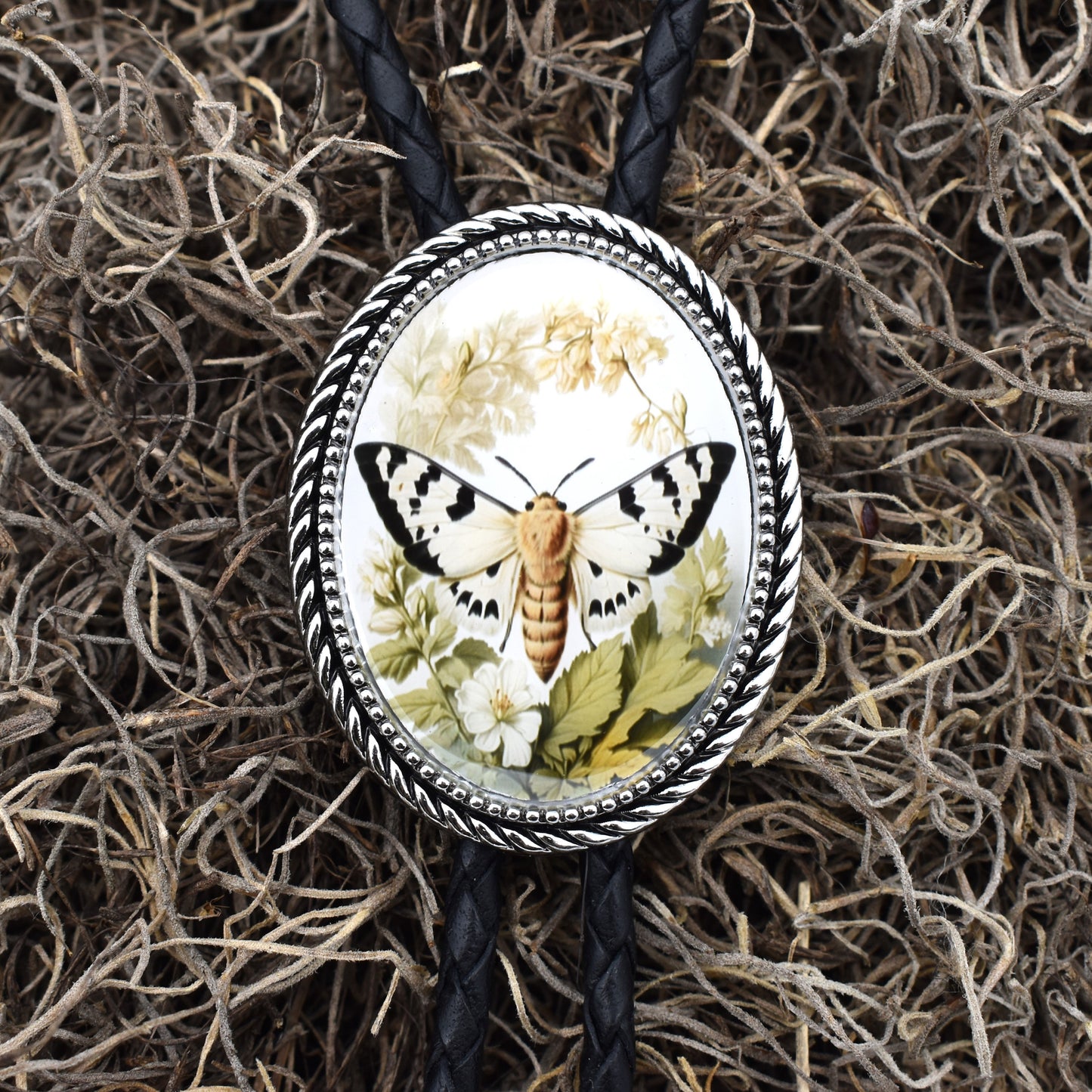 handmade bolo tie,western lariat bolo,womens ladies bolo,hippie boho bolo,whimsical moth bolo,hippy hippie boho,art noveau design,bolo tie bolo ties,butterfly firefly,florist gardener,vintage bolo tie,nature lover gift,boho cottagecore