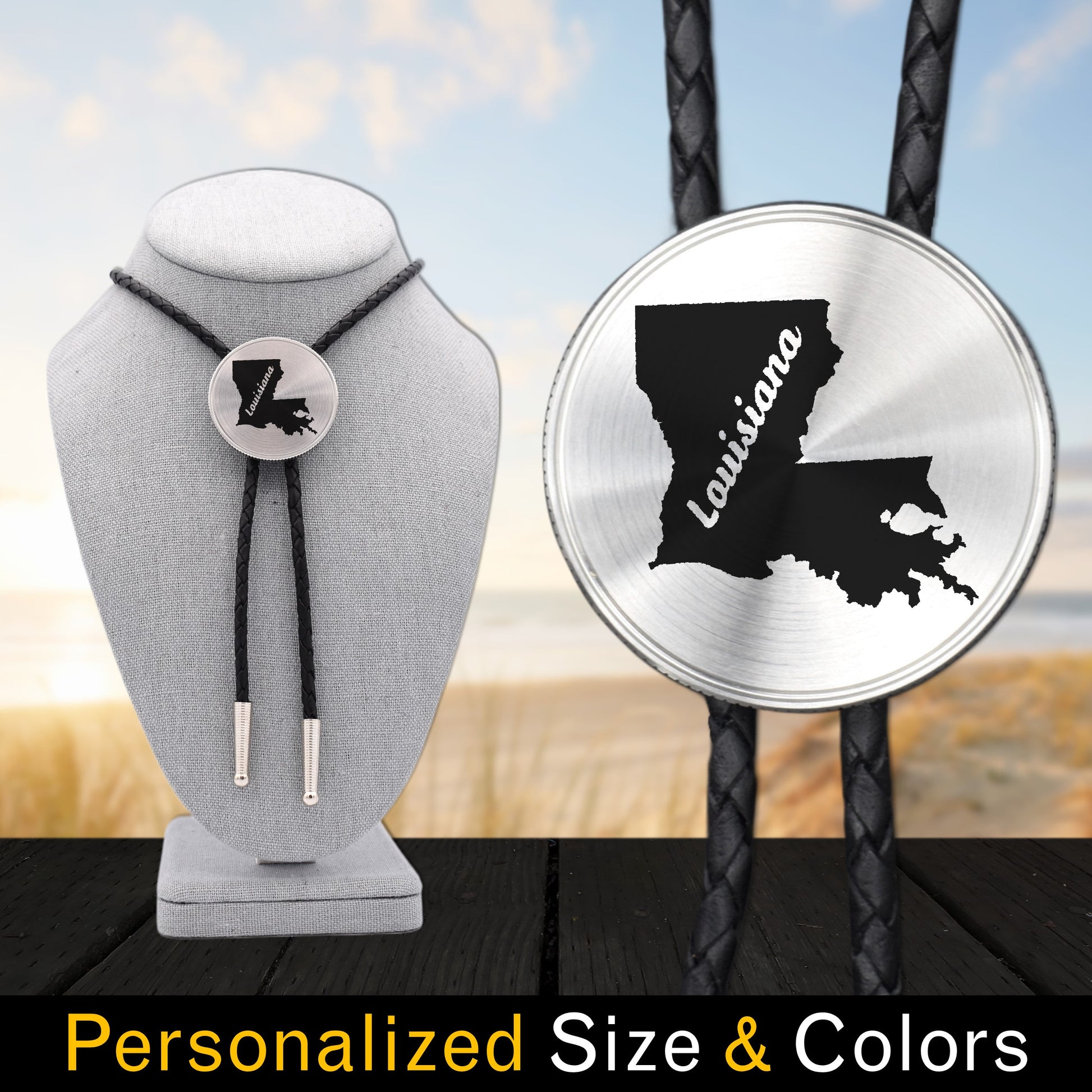 bola_tie_bolo_tie,lariat_string_tie,cowboy_bolo_tie,gifts_for_men_man,shirt_hat_mug_pin,custom_personalized,gift_for_him_husband,university_college,louisiana_bolo_tie,louisiana_state_seal,louisiana_buckle,louisiana_necktie,louisiana_wedding