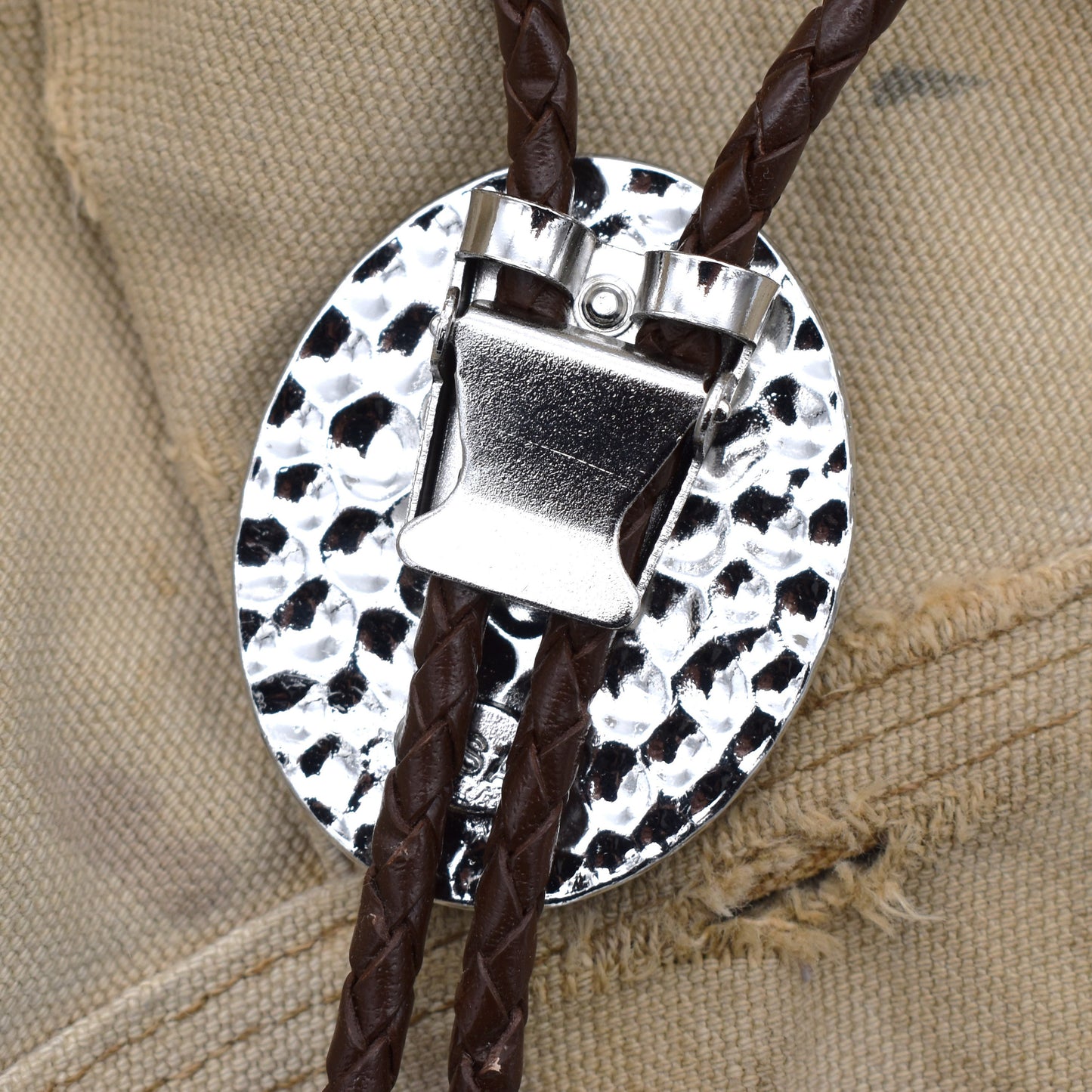 Men's Motorcycle Custom Cord Size Bolo Tie