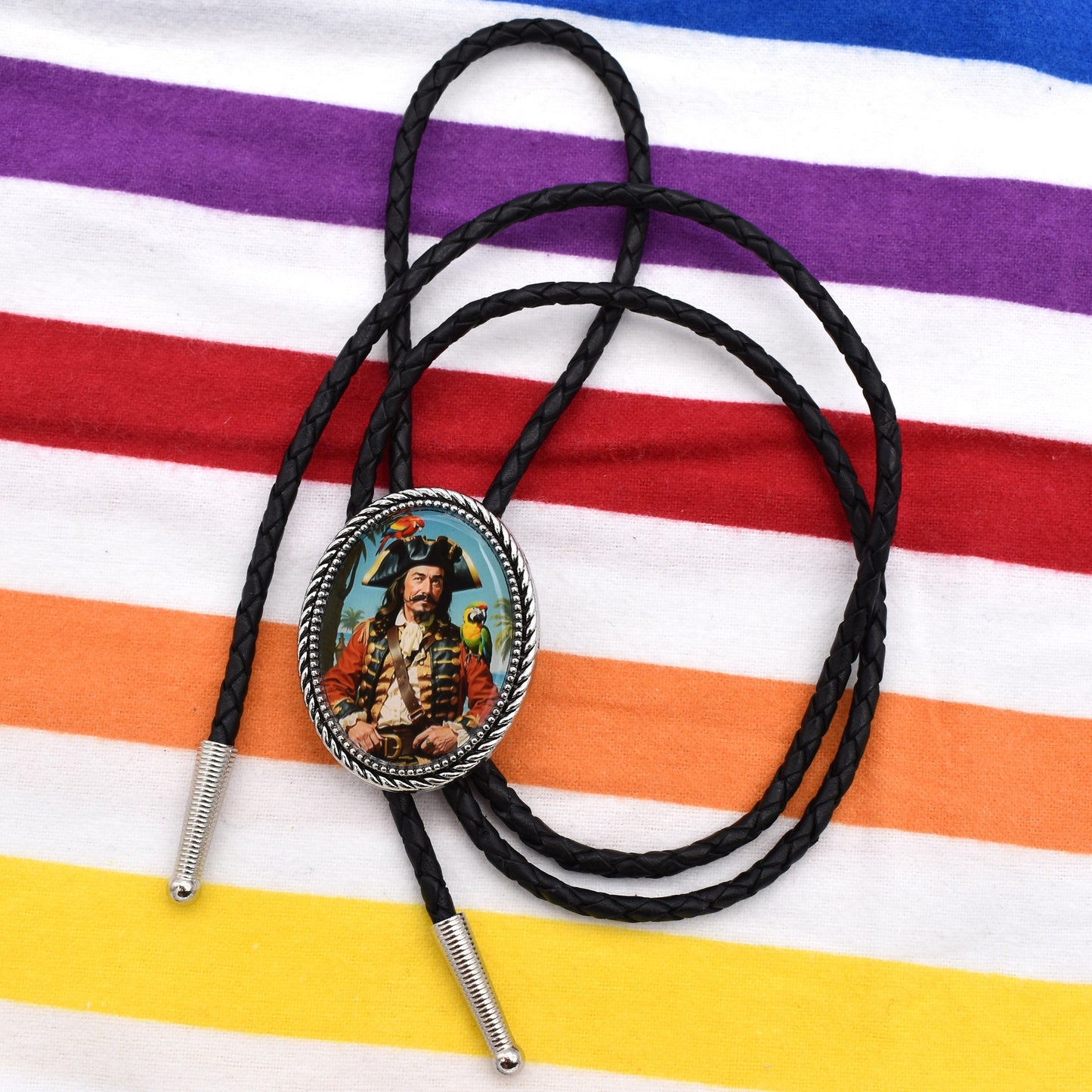 Pirate Captain Custom Cord Length Bolo Tie