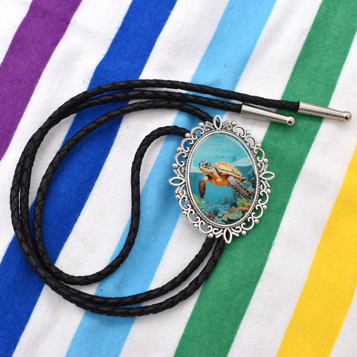 Sea Turtle Cute Ocean Coral Bolo Tie