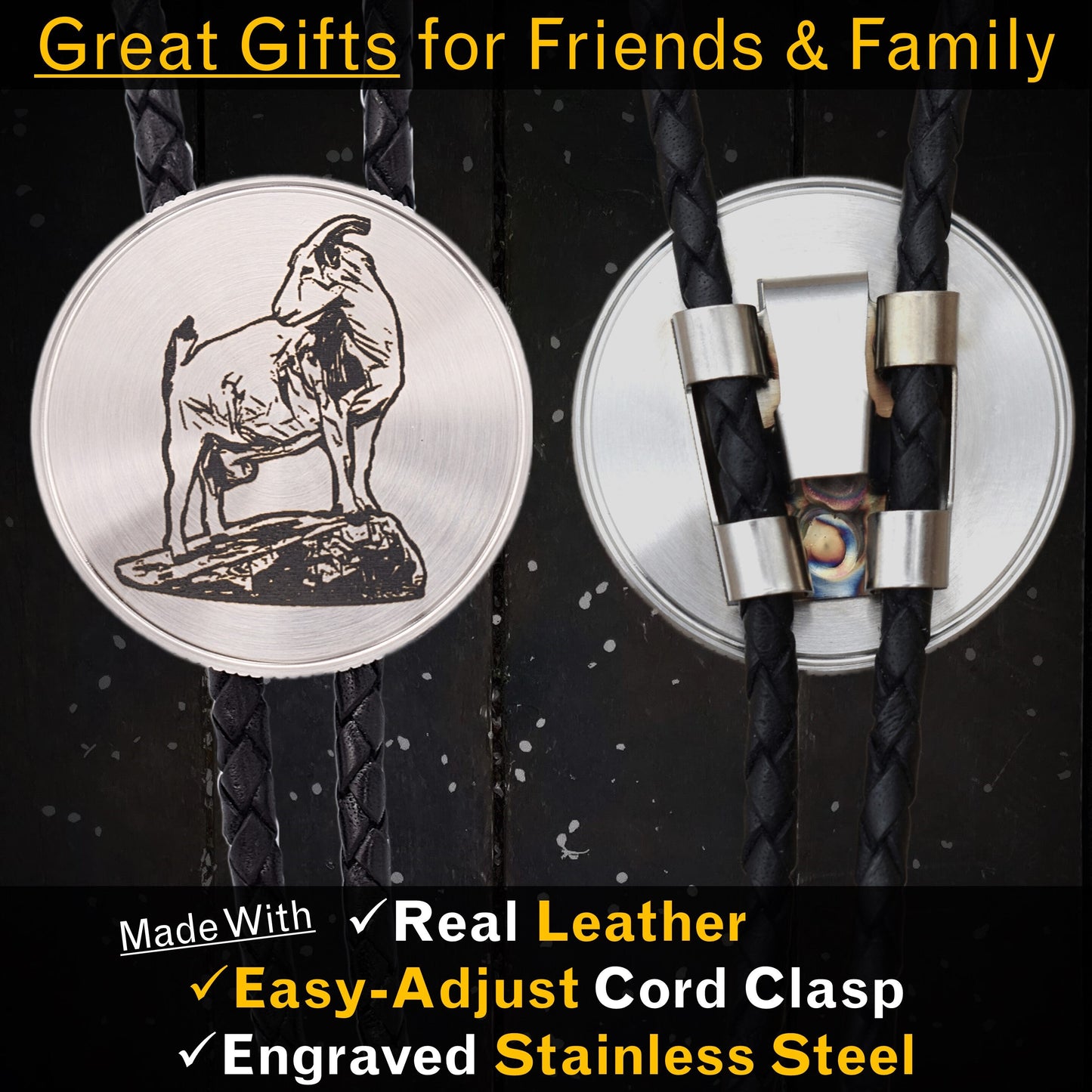 Dwarf Dairy Goat Bolo Tie