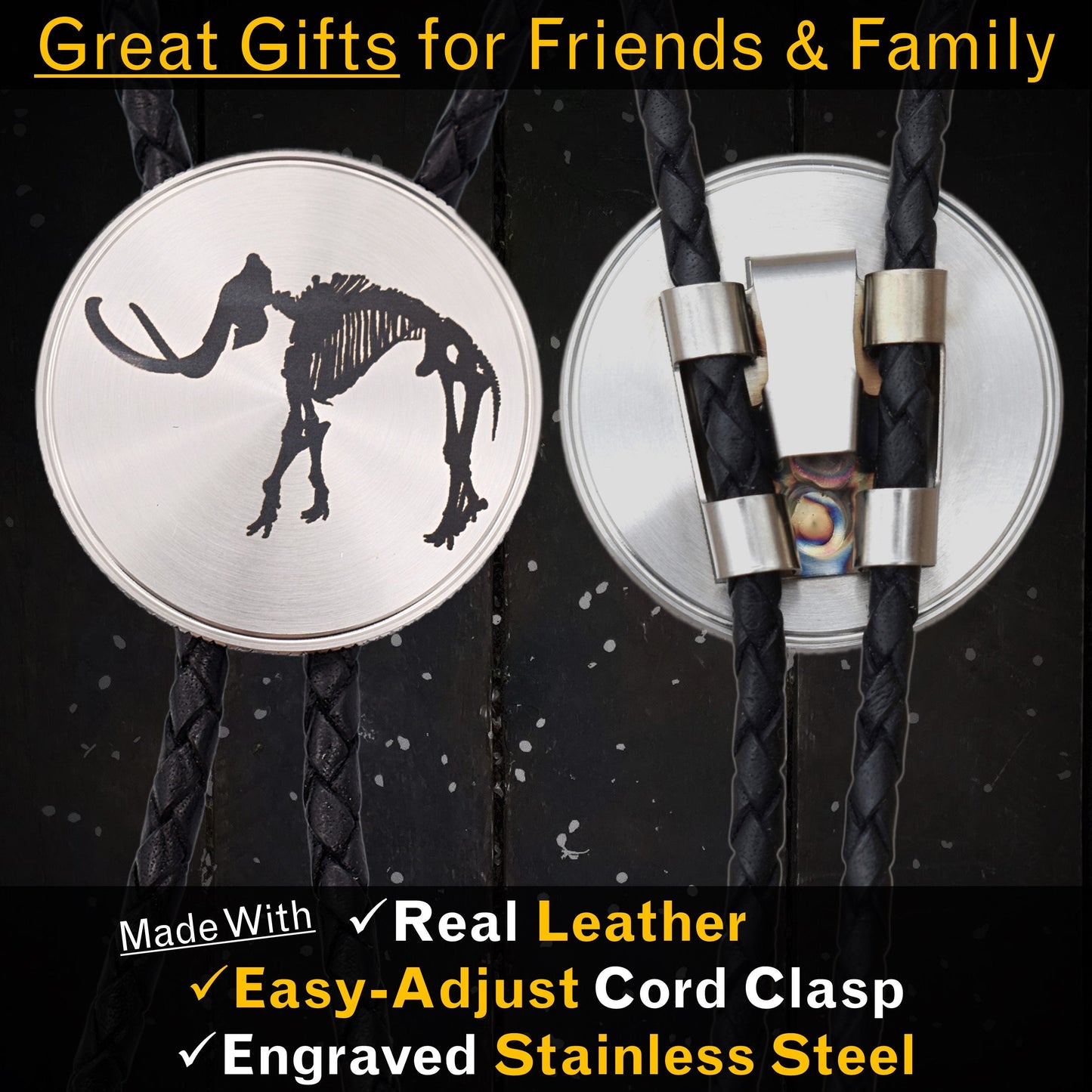 Mammoth Skeleton Bolo Tie