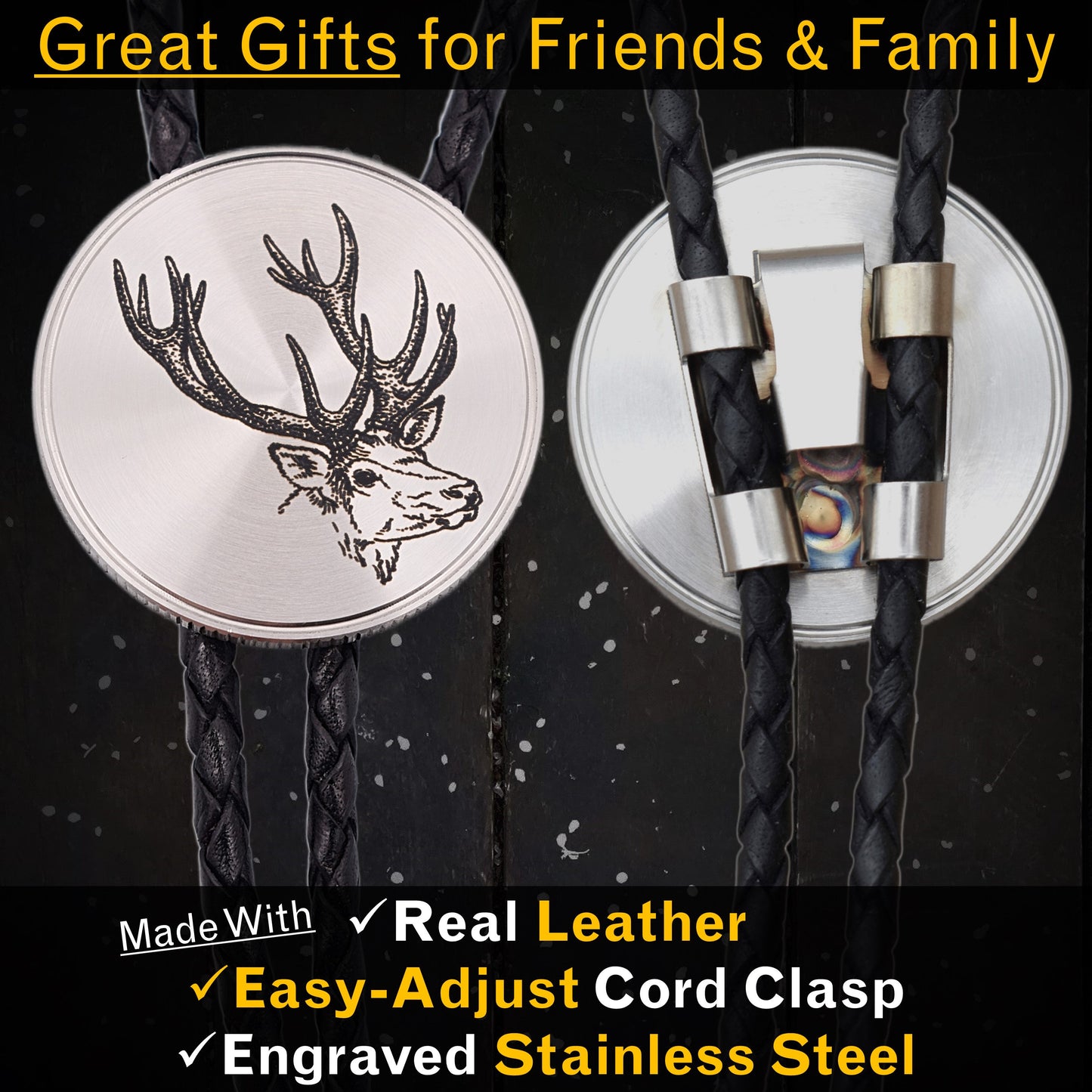Stag Deer Bolo Tie