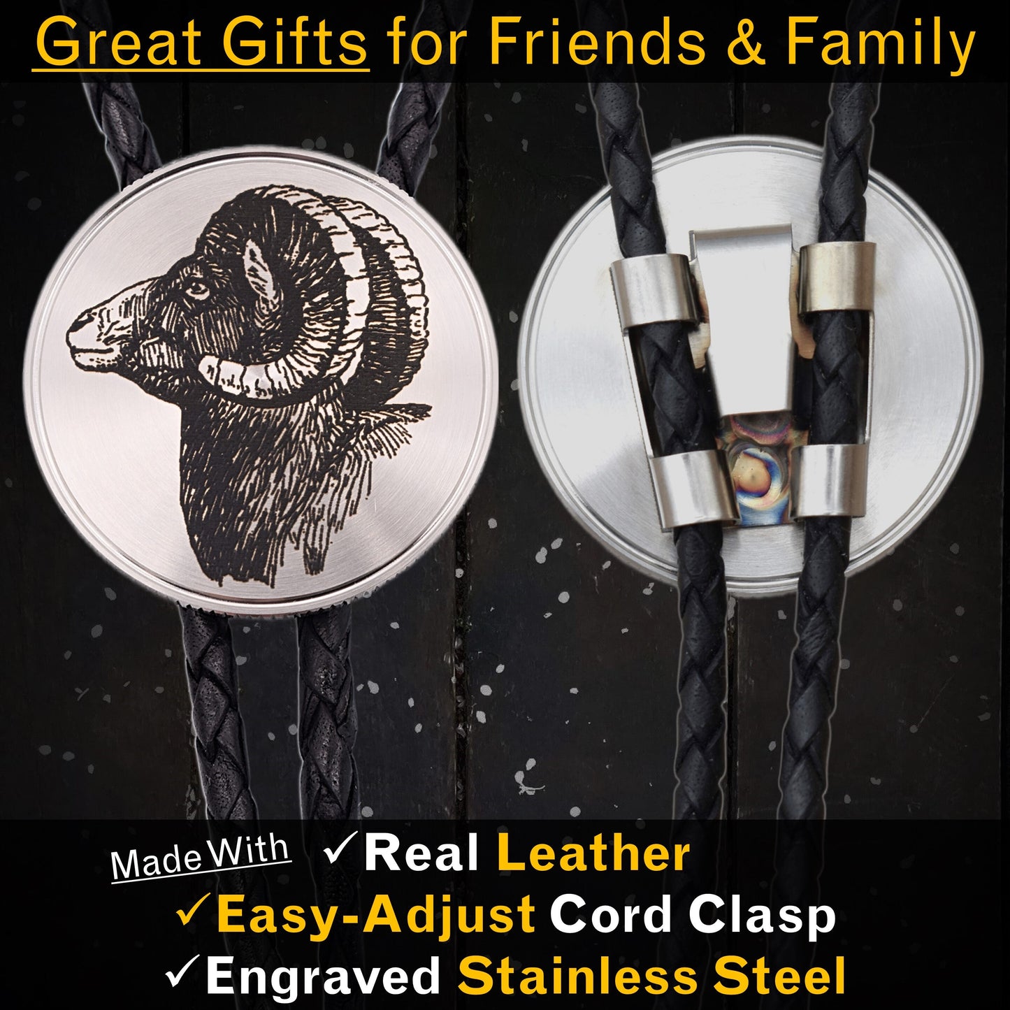 Bighorn Sheep Bolo Tie