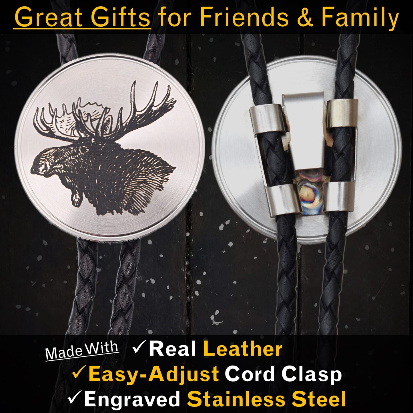 Bull Moose Bolo Tie