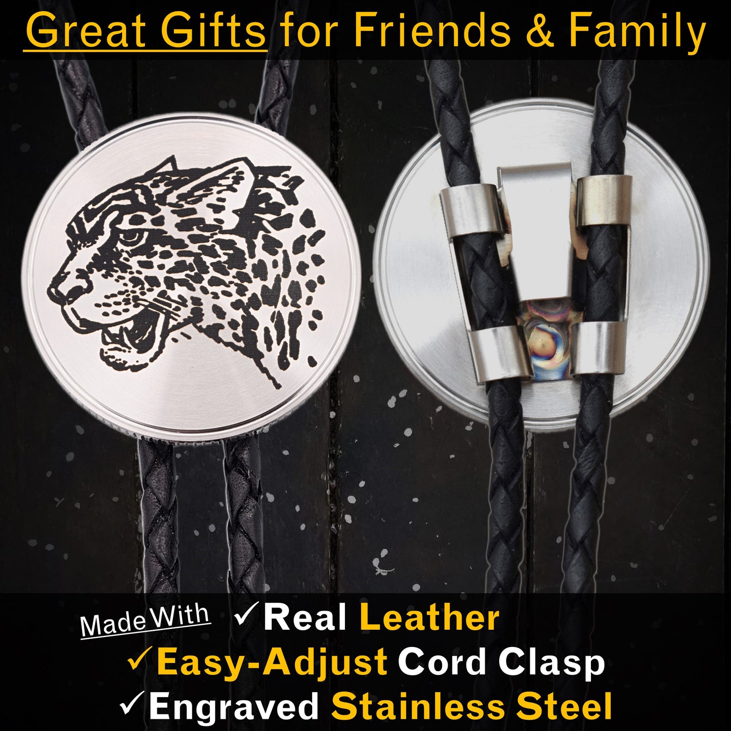 Jaguar Cat Bolo Tie