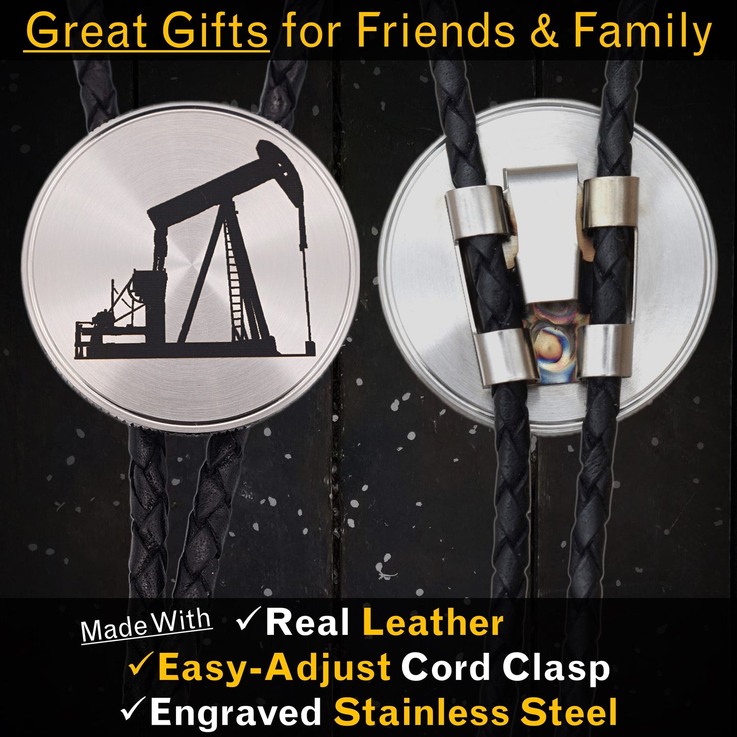 Oil Well Pumpjack Bolo Tie