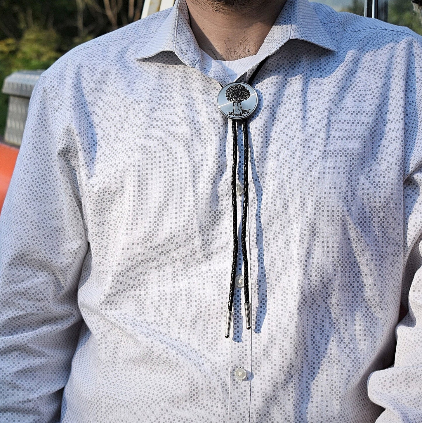 Morel Mushroom Bolo Tie