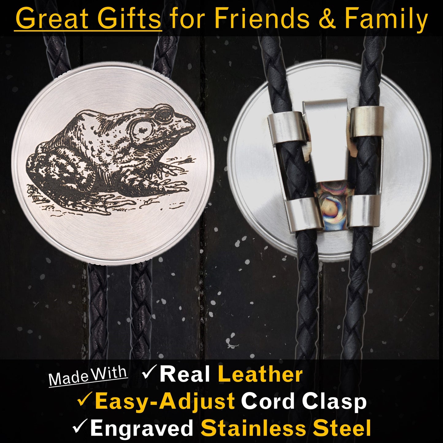 Bullfrog Bolo Tie