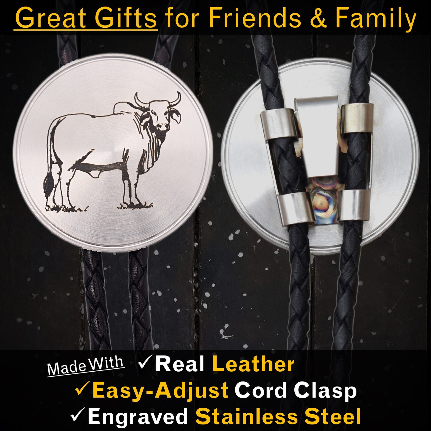 Brahman Bull Bolo Tie
