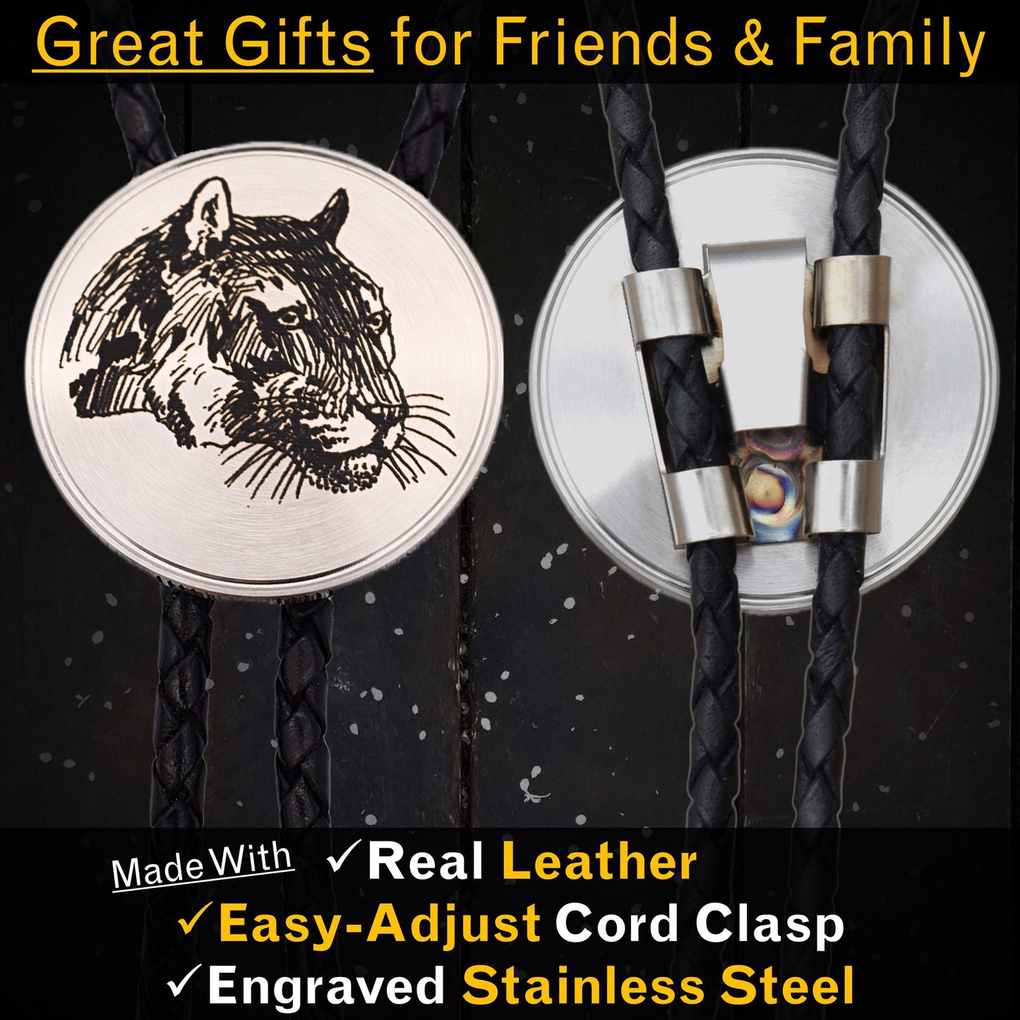 Tiger Bolo Tie