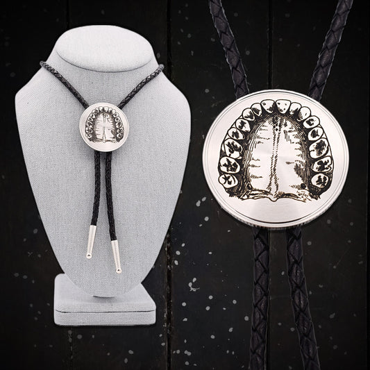 Bolo Tie,scary bolo tie,creepy novelty,bat bolo tie,insect bolo tie,human skull bolo,skull bolo tie,punk metal necklace,choker necklace,choker bolo tie,death macabre,tooth teeth,dental dentist