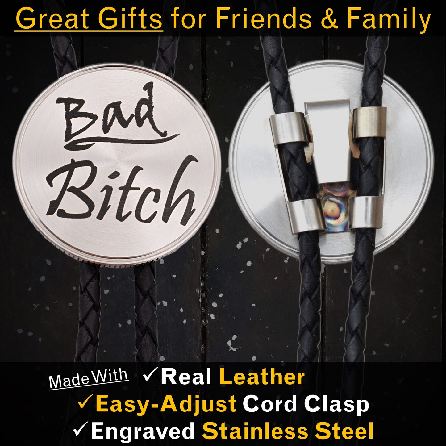 Bad Bitch Statement Bolo Tie