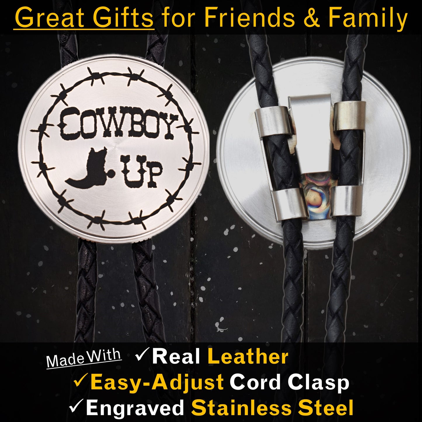 Cowboy Up Bolo Tie