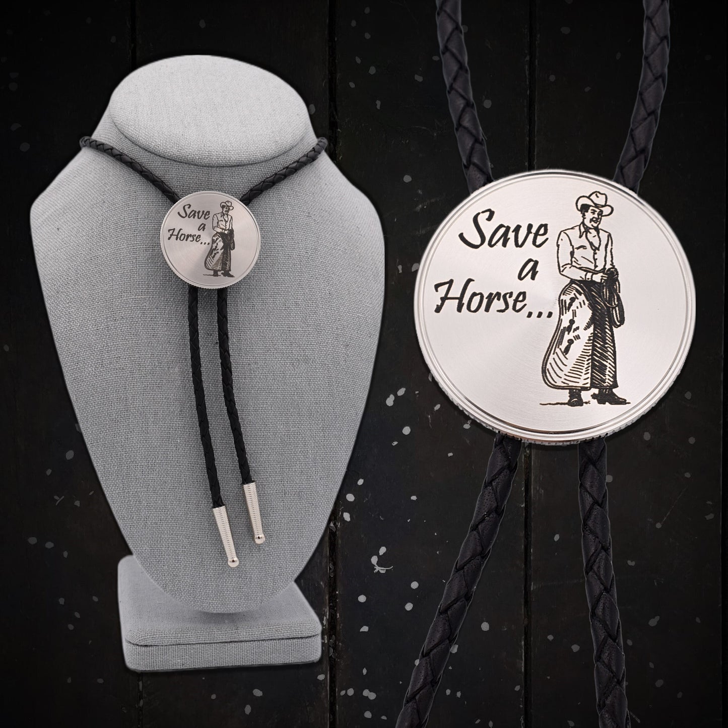 Cowboy wedding tie,western bolo tie,stud bad mother,beef cake bolo,mama tried,funny joke words,humor dad joke,pickup lines,beefcake bolo tie,giddy up bolo,save a horse,ride a cowboy,big and rich song