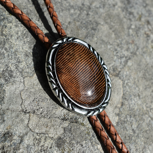 Lizard Bolo Tie | Brown Rugged Western Necktie