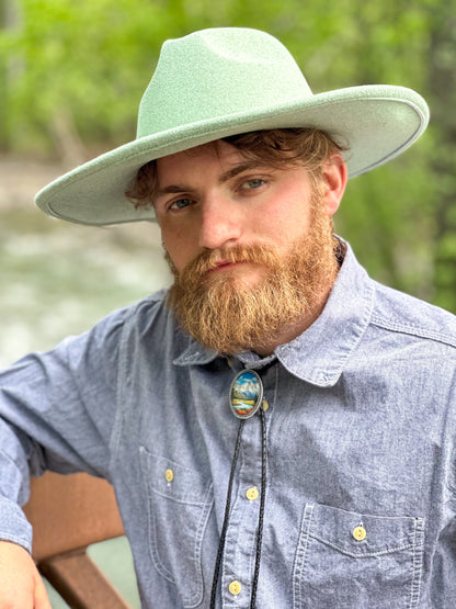 River Valley Mountain Stream Nature Bolo Tie