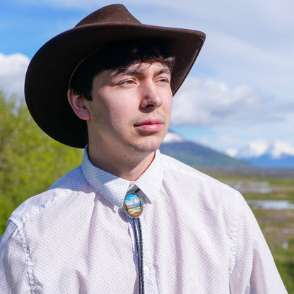 River Valley Mountain Stream Nature Bolo Tie