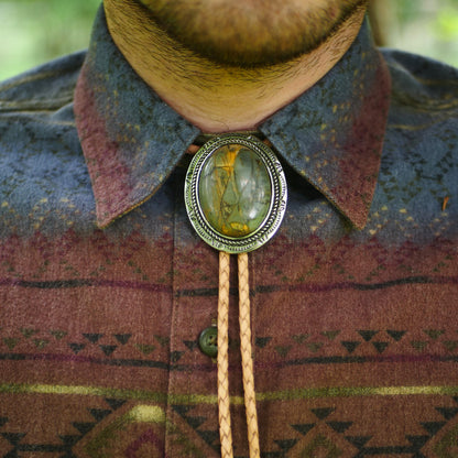 Picasso Jasper Stone Bolo Tie