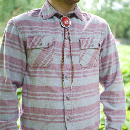 Red Jasper Stone Bolo Tie