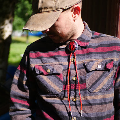 Red Snakeskin Bolo Tie