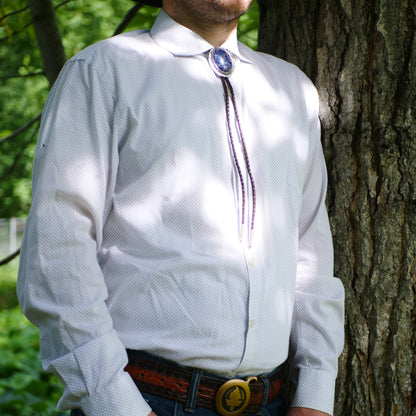 Blue Sodalite Stone Bolo Tie